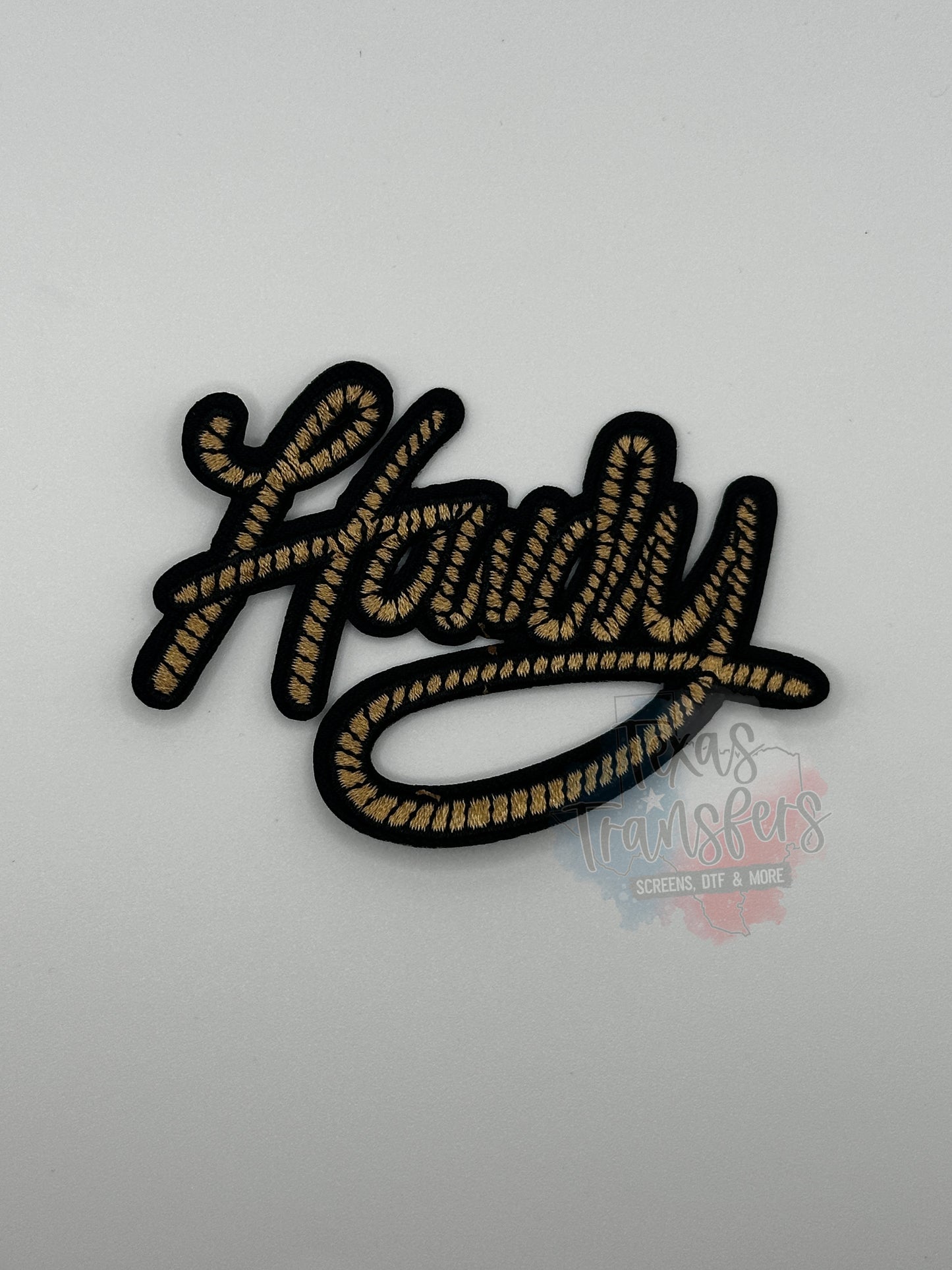 Howdy Rope Iron-On PATCH - Texas Transfers and Designs