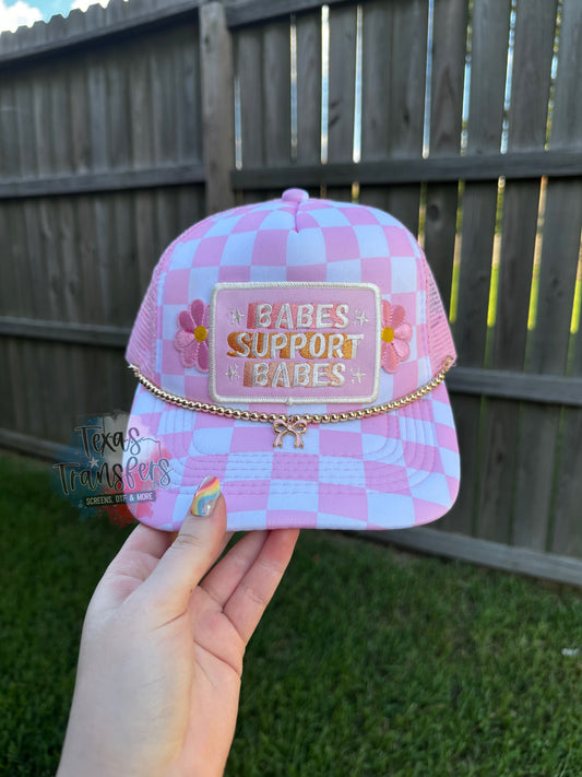 Babes Support Babes *Completed Hat* - Texas Transfers and Designs