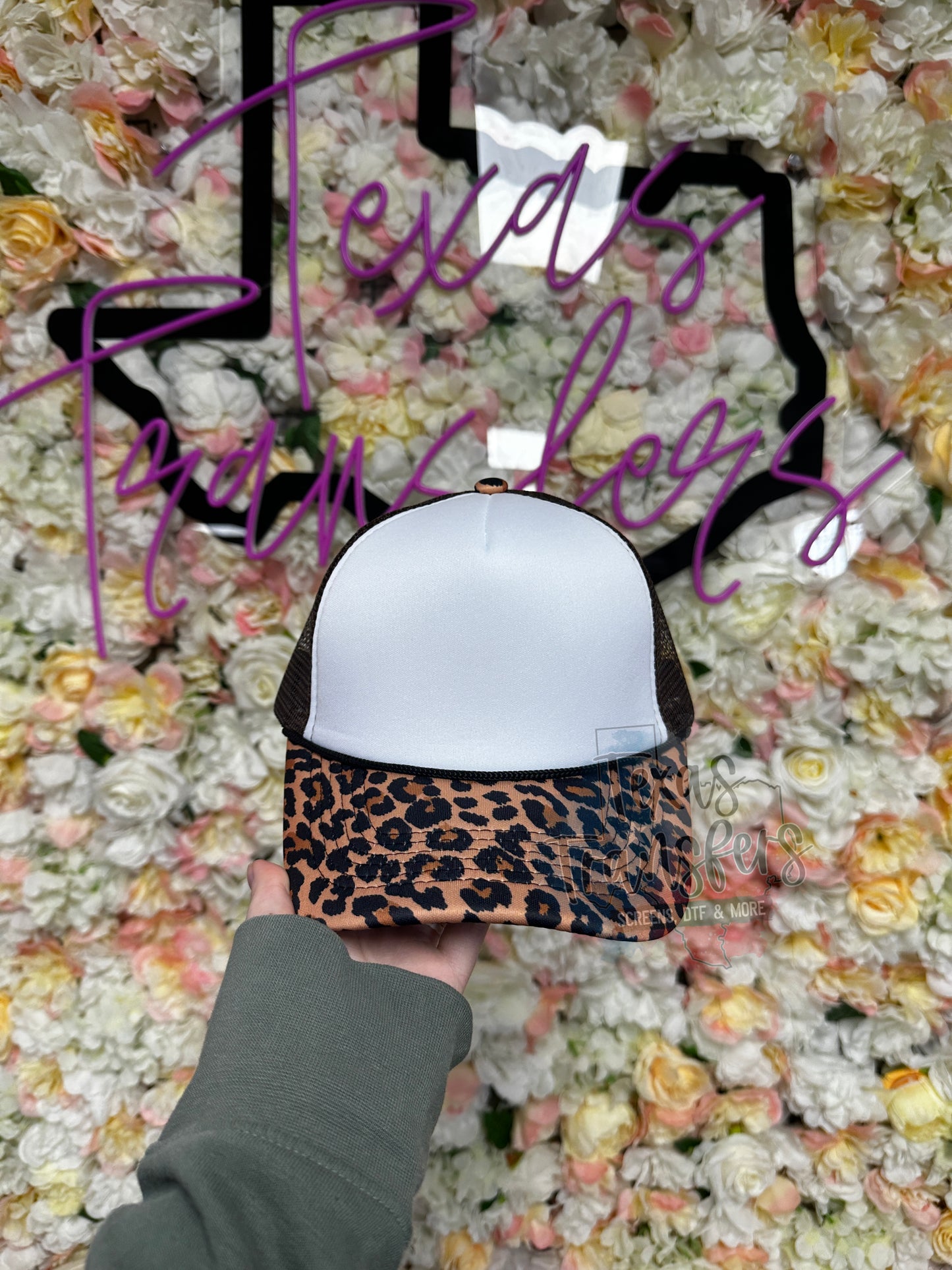 Leopard Brim/Brown Mesh Trucker Hat
