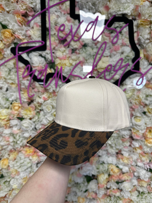 RESTOCK Arriving 10/23 DARK Leopard Brim Canvas Blank Hat
