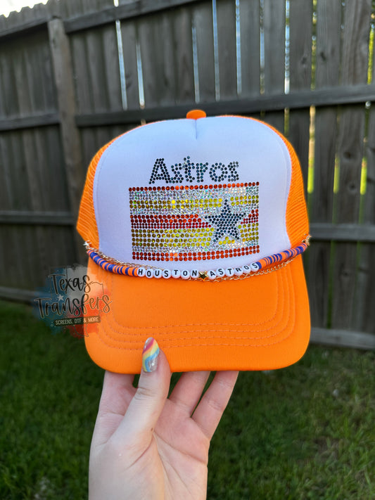 Astros Spangle *Completed Hat* - Texas Transfers and Designs