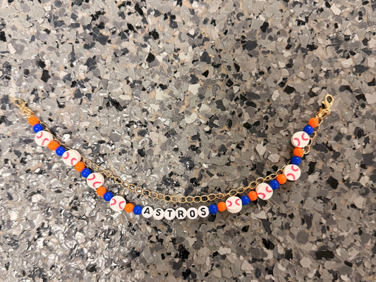 Astros Double Chained Hat Chains