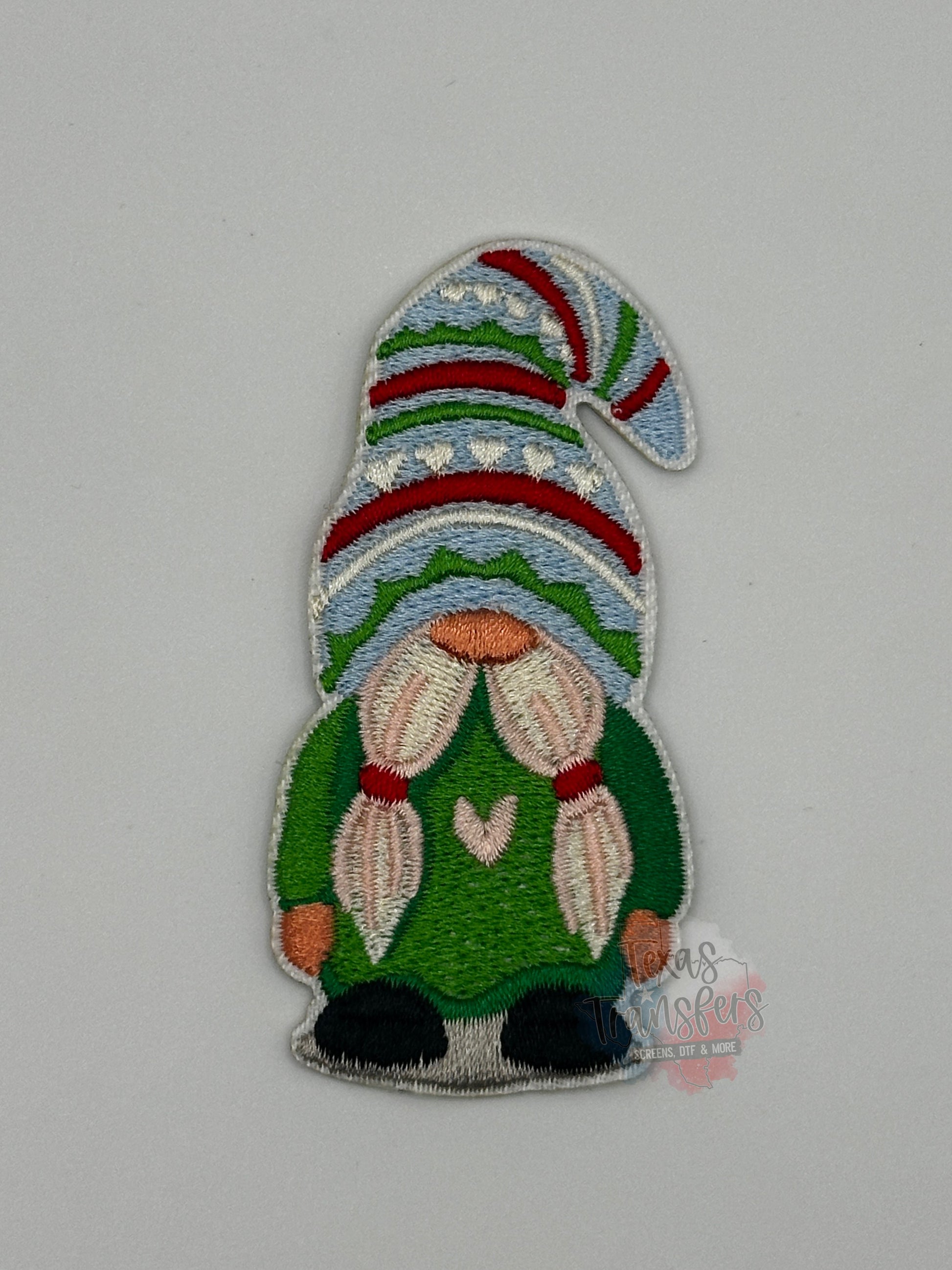Christmas Gnome Iron-On PATCH (Multiple Options) - Texas Transfers and Designs