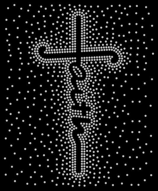 Faith Cross Spangle Transfer