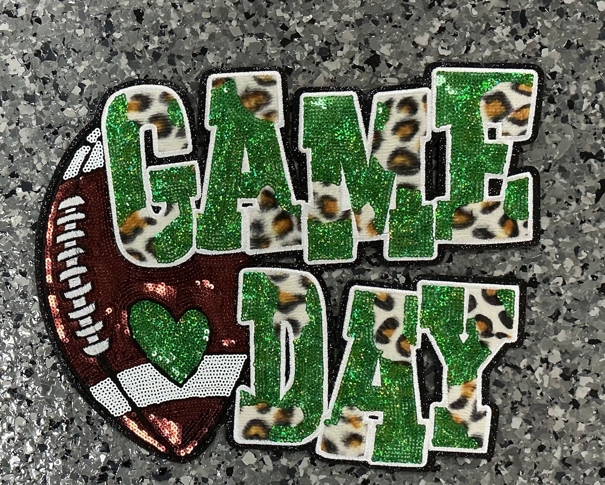Game Day Football Sequin XL Patches (Multiple Options) - Texas Transfers and Designs
