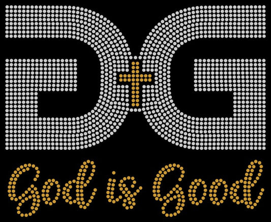 God is Good Spangle Transfer - Texas Transfers and Designs