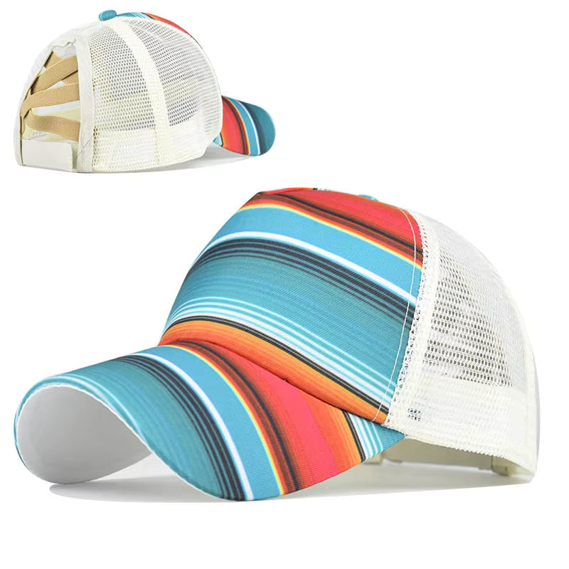 Criss Cross Blank Ponytail Hat - Texas Transfers and Designs