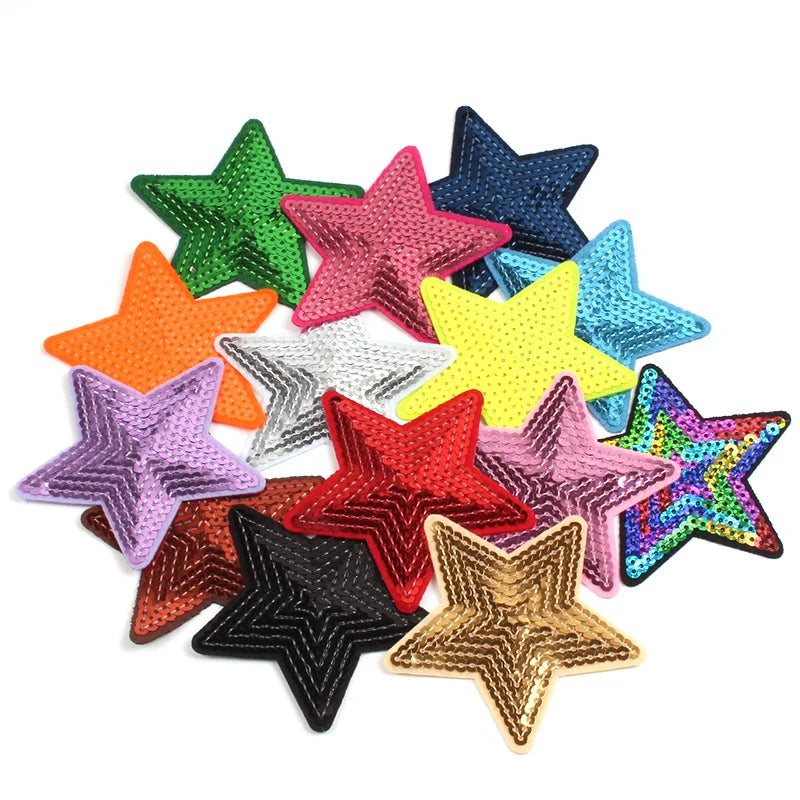 Sequin Star Iron-On PATCH - Texas Transfers and Designs