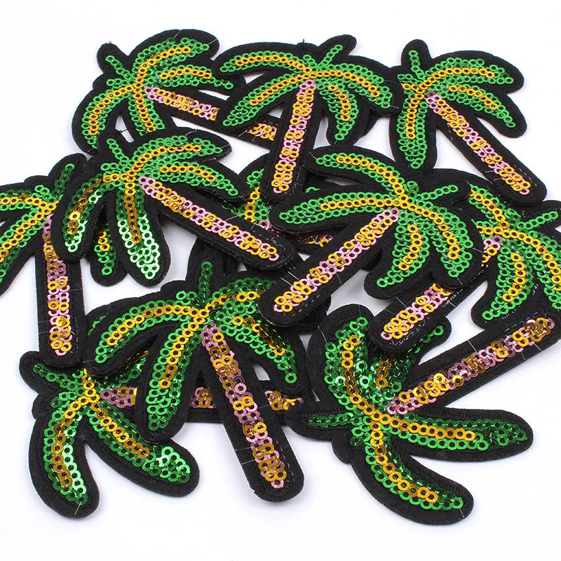 Palm Tree Sequin Iron-On PATCH