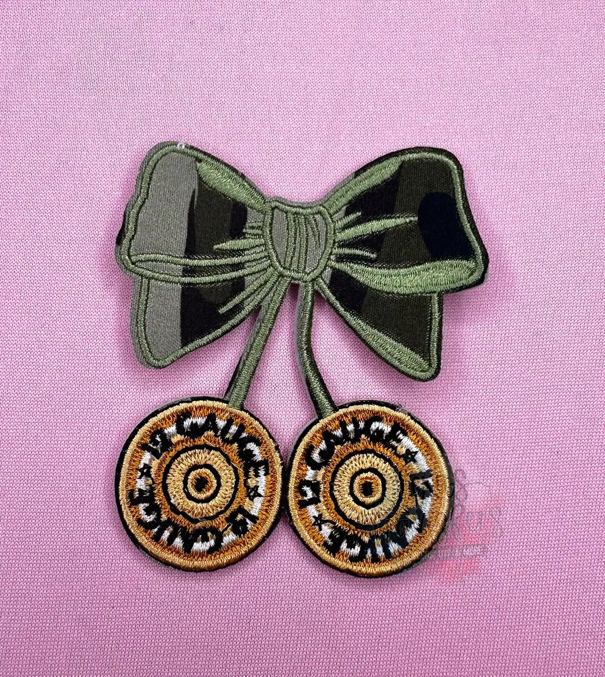 Shotgun Shell Bow Iron-On Patch - Texas Transfers and Designs