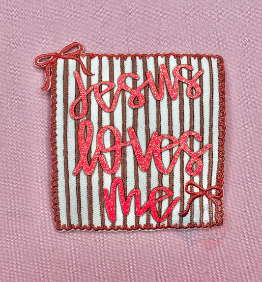 Jesus Loves Me Iron-On Patch - Texas Transfers and Designs