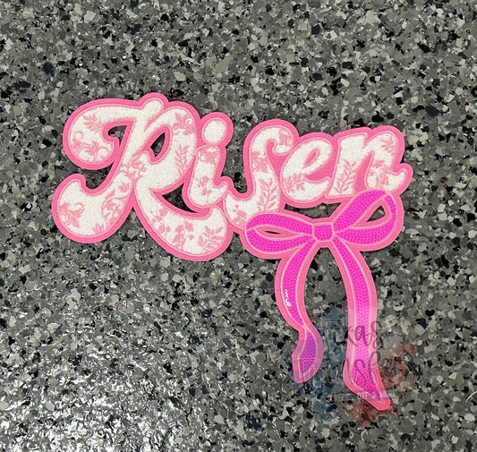 Risen Bow XL Iron-On Patch - Texas Transfers and Designs