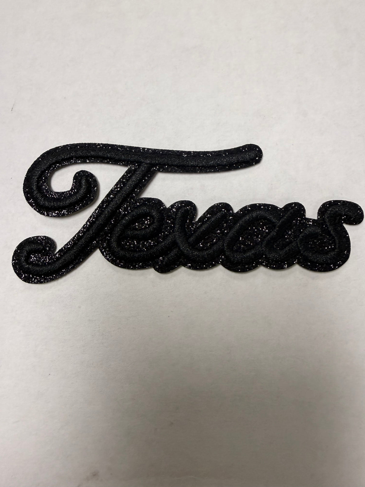 Texas Script Letters Texas Cursive Glitter Iron-On Patch (Multiple Options) - Texas ...