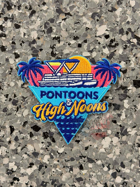 Pontoons and High Noons Iron-On Patch - Texas Transfers and Designs