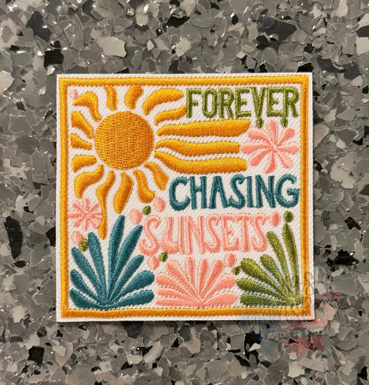 Forever Chasing Sunsets Iron-On Patch - Texas Transfers and Designs