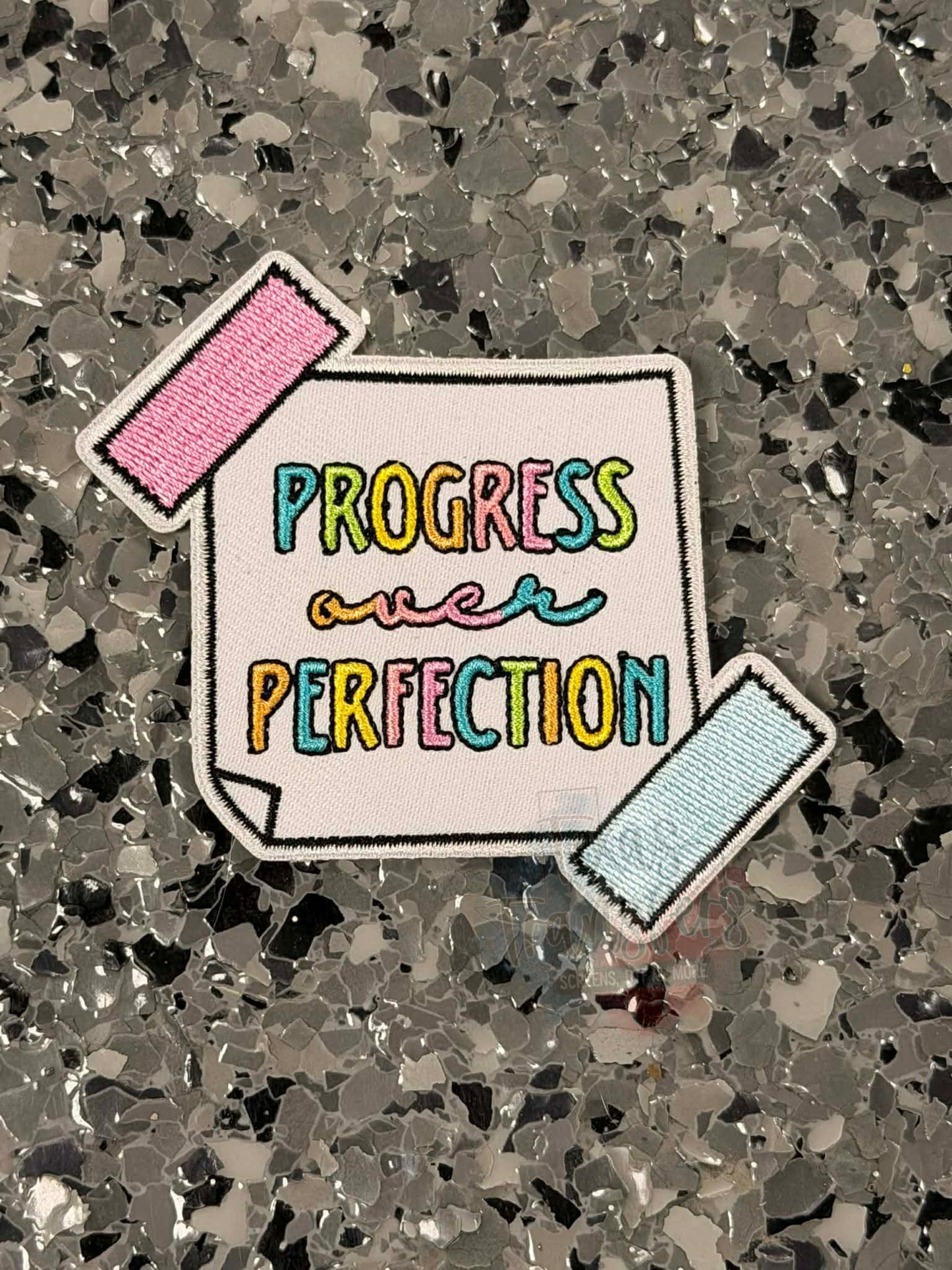 Progress Over Perfection Iron-On Patch - Texas Transfers and Designs