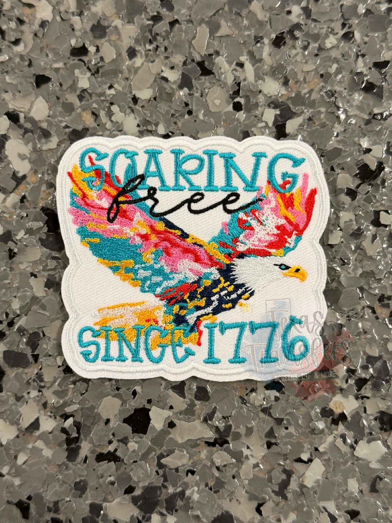 Soaring Free since 1776 Iron-On Patch - Texas Transfers and Designs