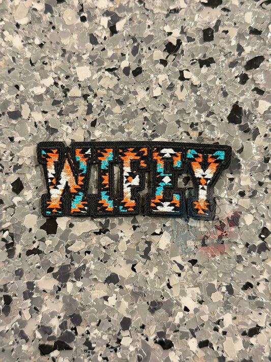 Wifey in Aztec Iron-On Patch - Texas Transfers and Designs