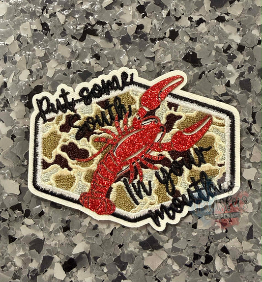 Put Some South in your Mouth Iron-On Patch - Texas Transfers and Designs