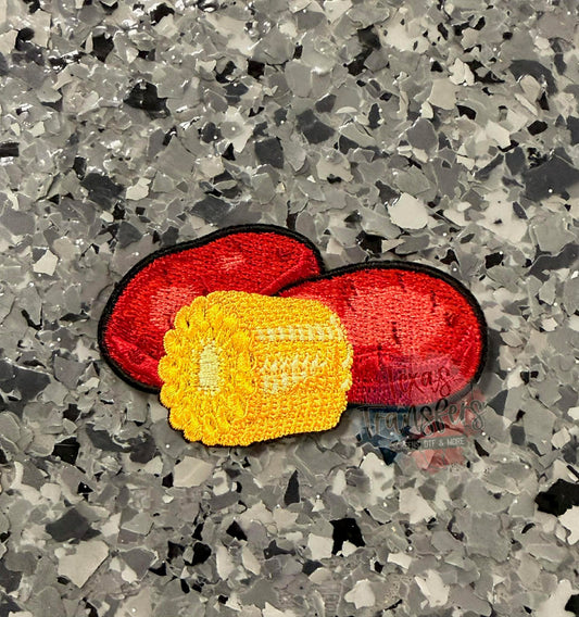 Potatoes and Corn Iron-On Patch - Texas Transfers and Designs