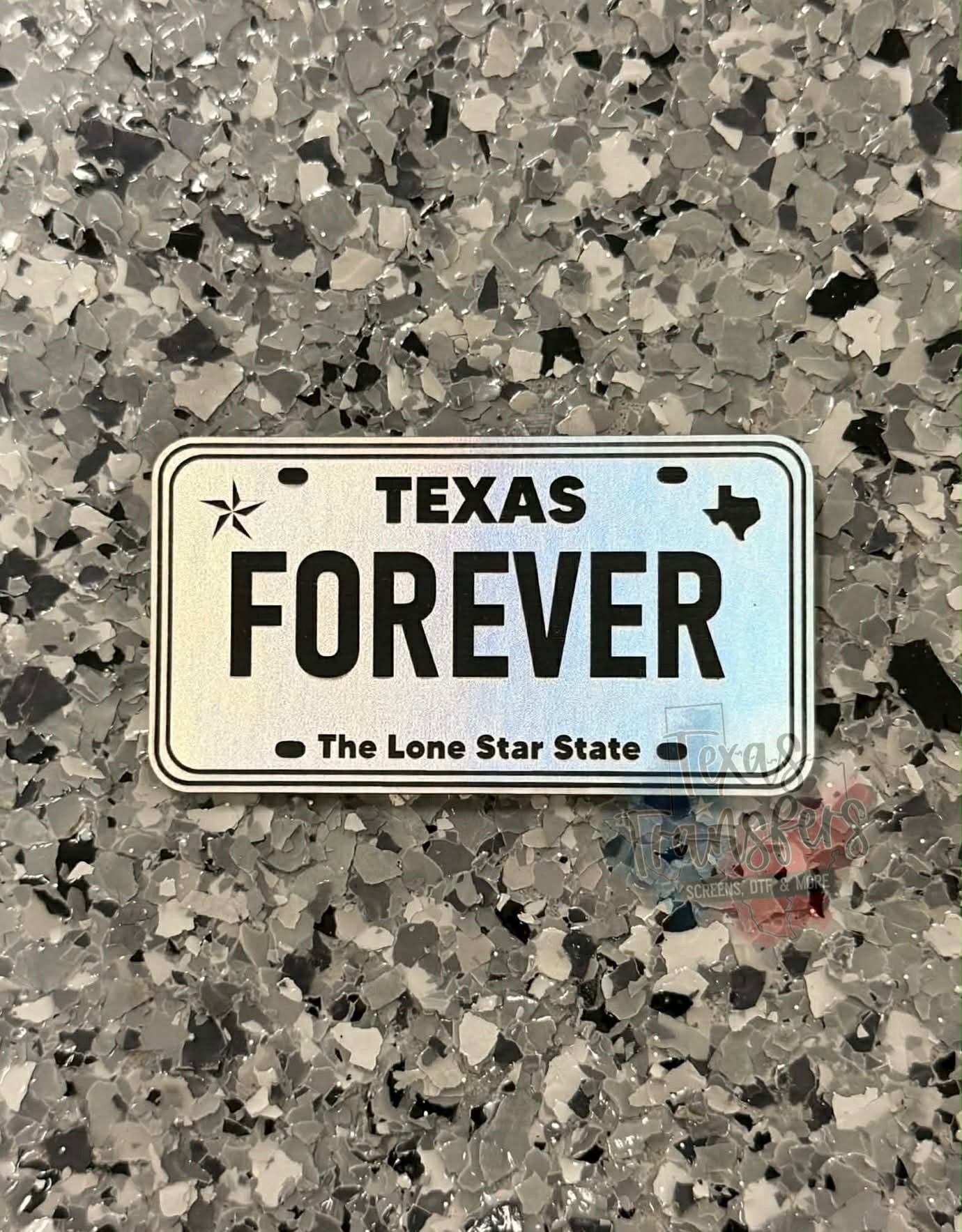 Texas License Plate Iron-On Patch (Multiple Options) - Texas Transfers and Designs