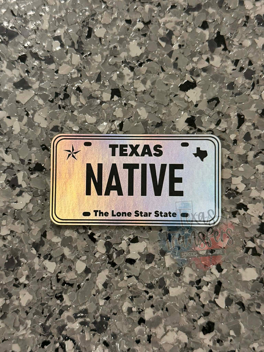Texas License Plate Iron-On Patch (Multiple Options) - Texas Transfers and Designs