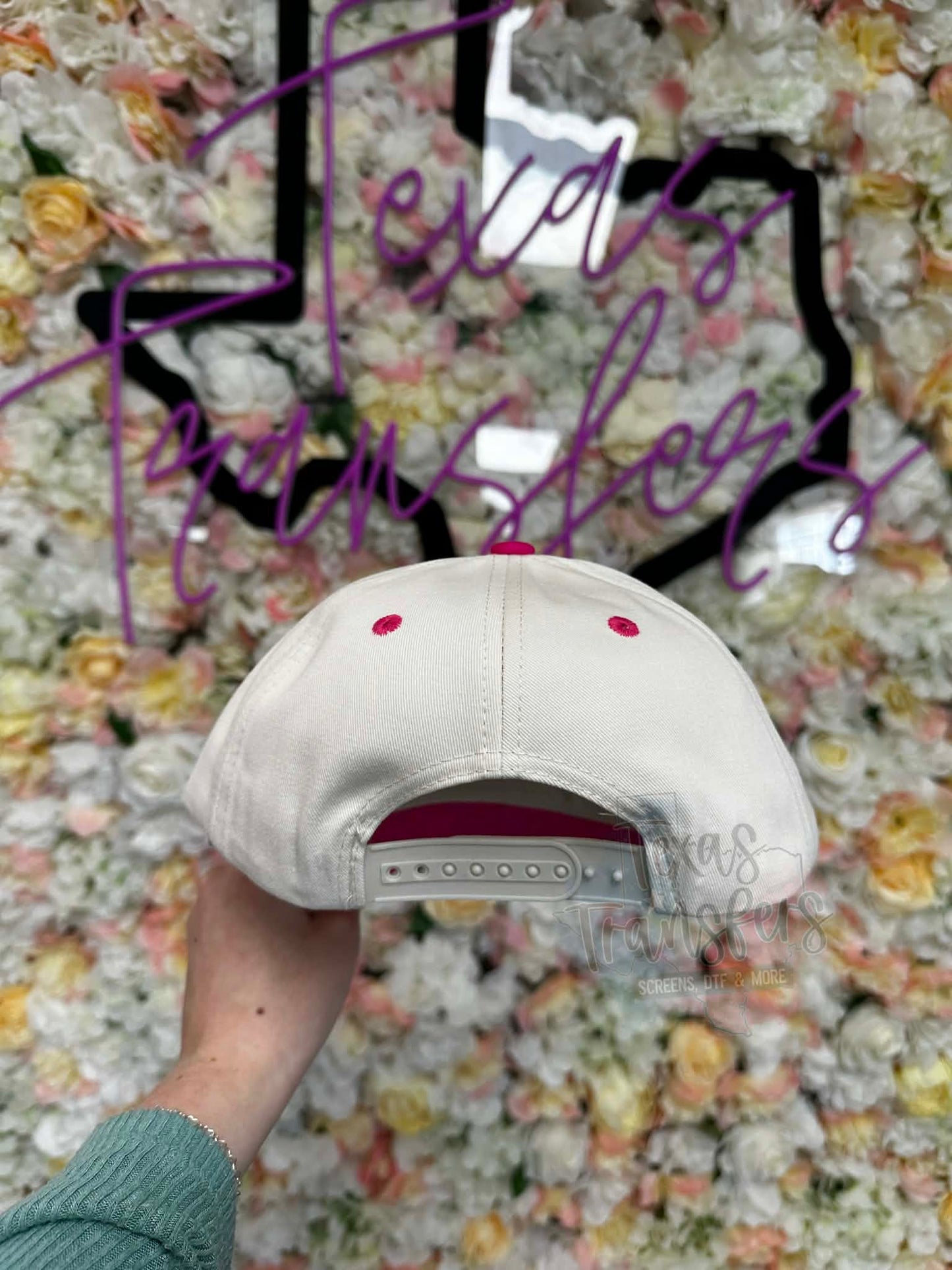 Hot Pink Canvas Brim Blank Hat - Texas Transfers and Designs