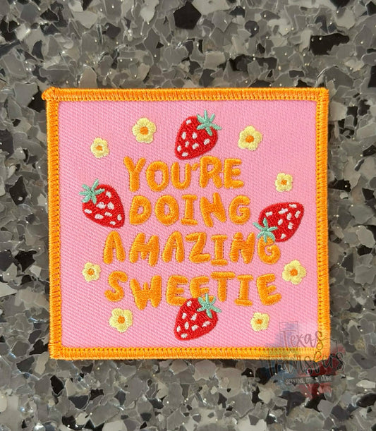 You’re doing Amazing Sweetie Iron-On Patch
