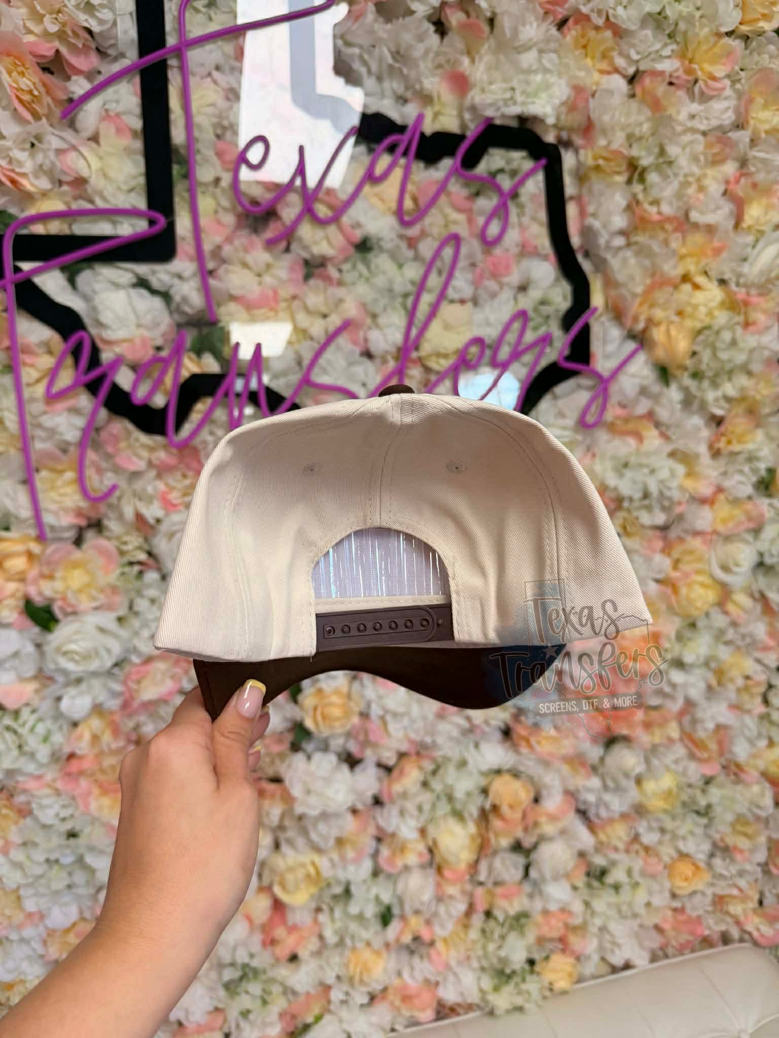 Chocolate Brown Brim Canvas Hat - Texas Transfers and Designs