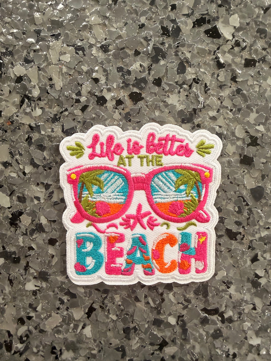 Life is Better at the Beach Iron-On Patch - Texas Transfers and Designs