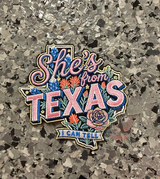 She’s from Texas Iron-On Patch - Texas Transfers and Designs