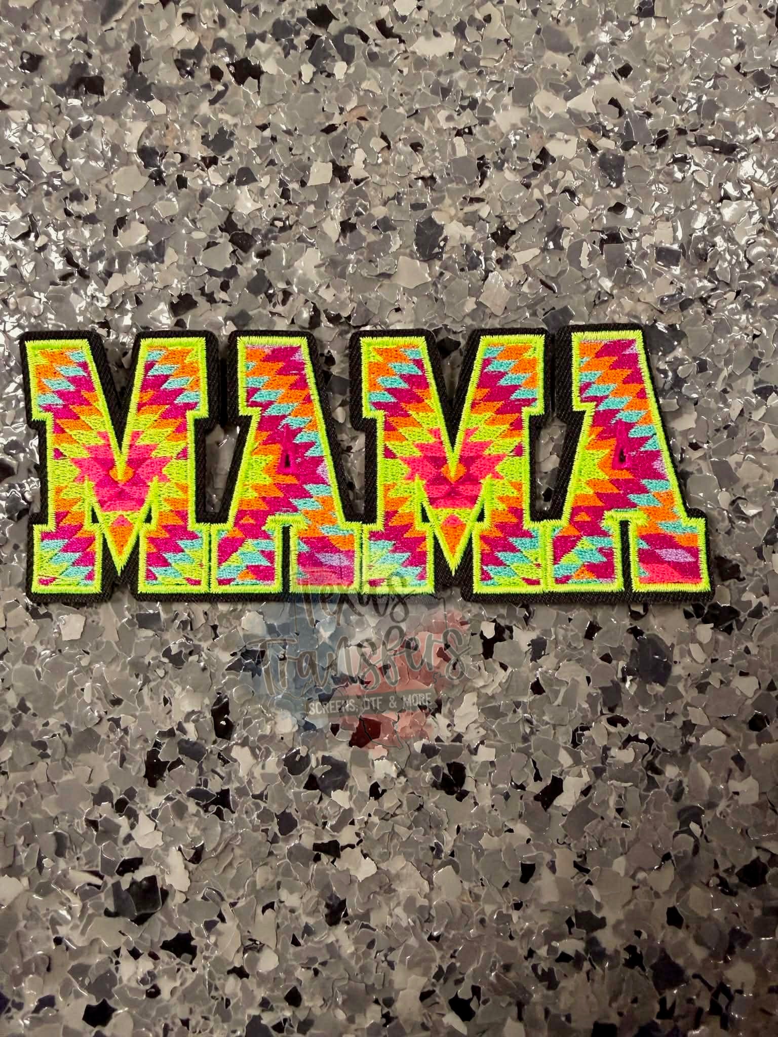 Mama Neon Iron-On Patch - Texas Transfers and Designs