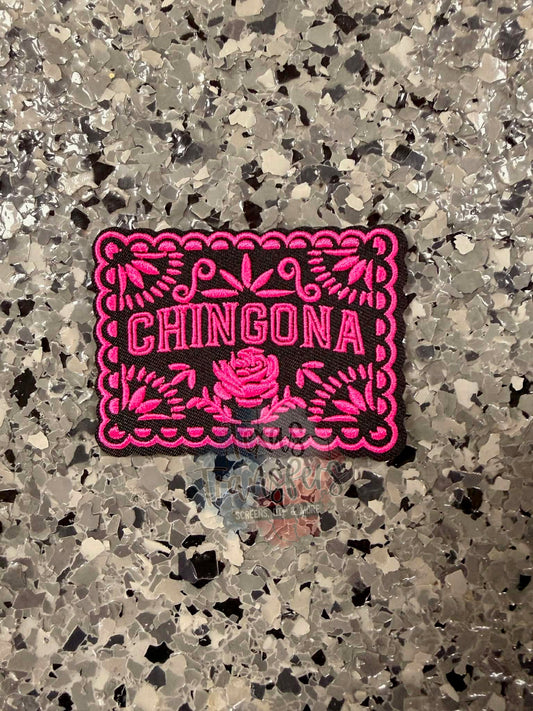 Chingona Pink Iron-On Patch - Texas Transfers and Designs