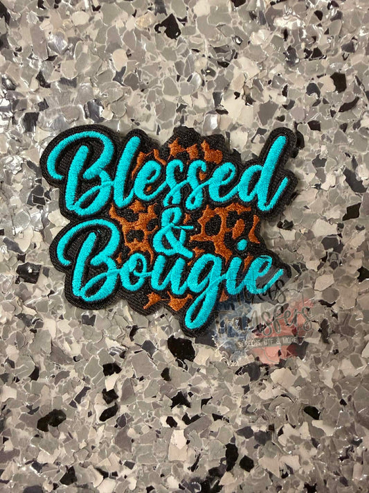 Blessed & Bougie Iron-On Patch - Texas Transfers and Designs