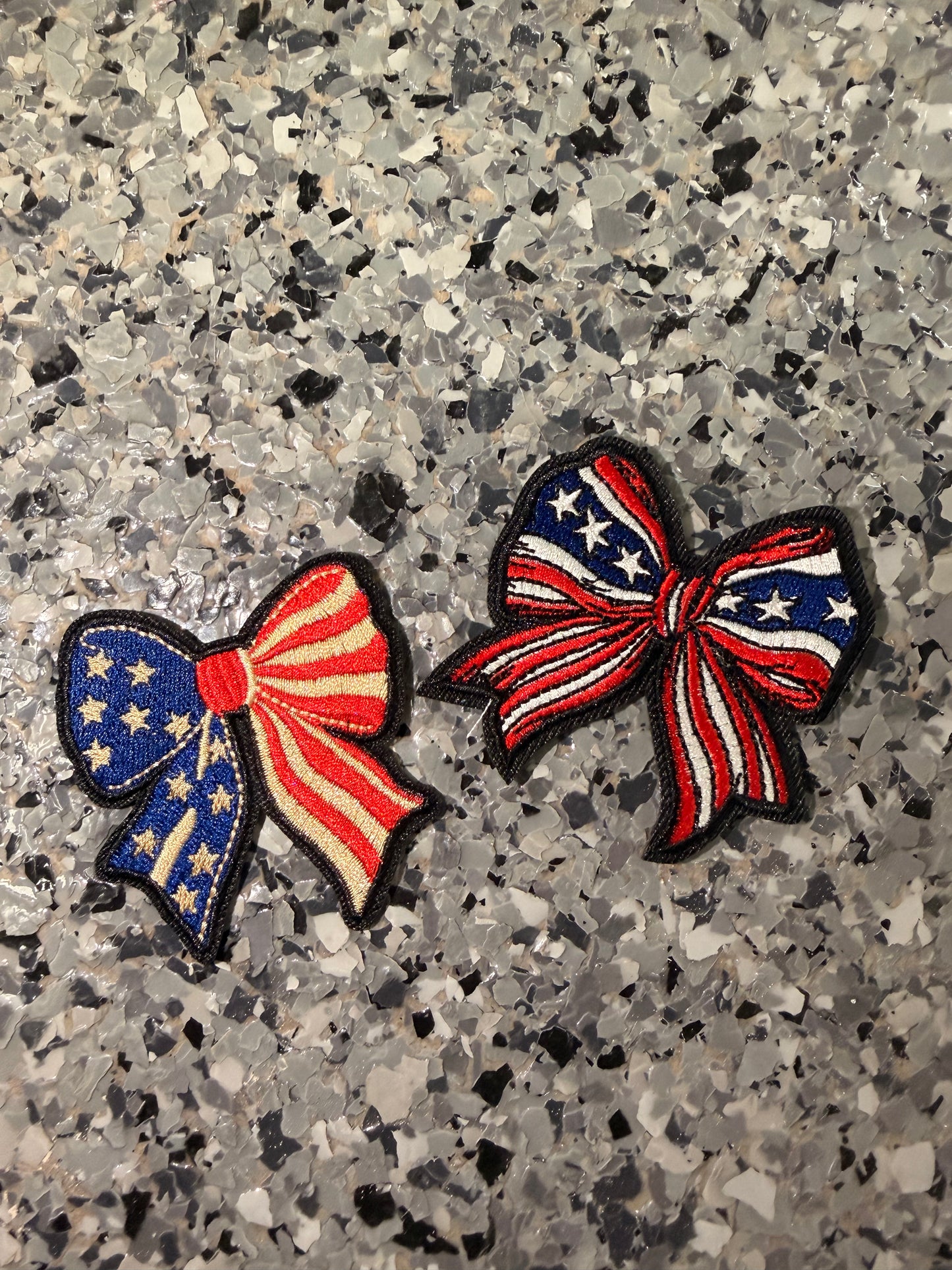 Flag Bow Iron-On Patch (Multiple Options)