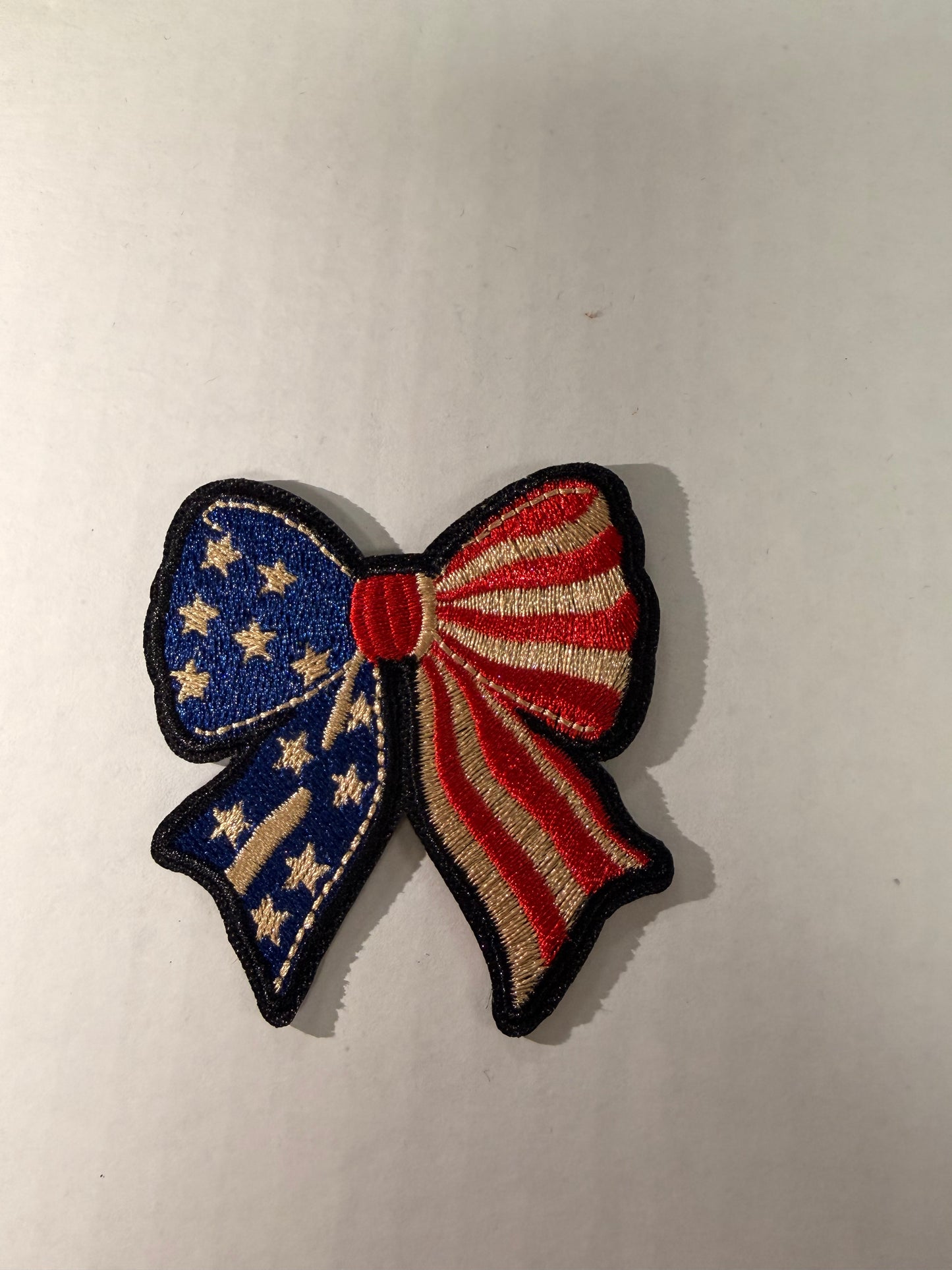 Flag Bow Iron-On Patch (Multiple Options)
