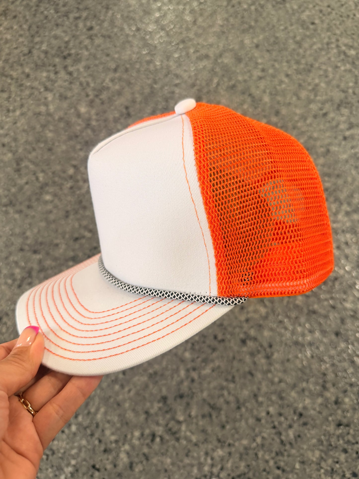 5 Panel with Rope Mesh Trucker Hat (Multiple Options)