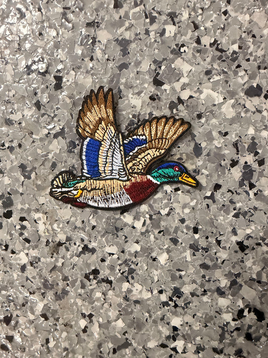Flying Mallard Duck Iron-On Patch