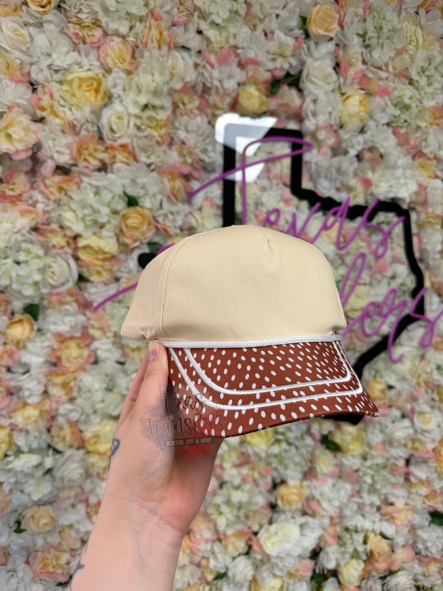 Deer Print Brim Canvas Hat