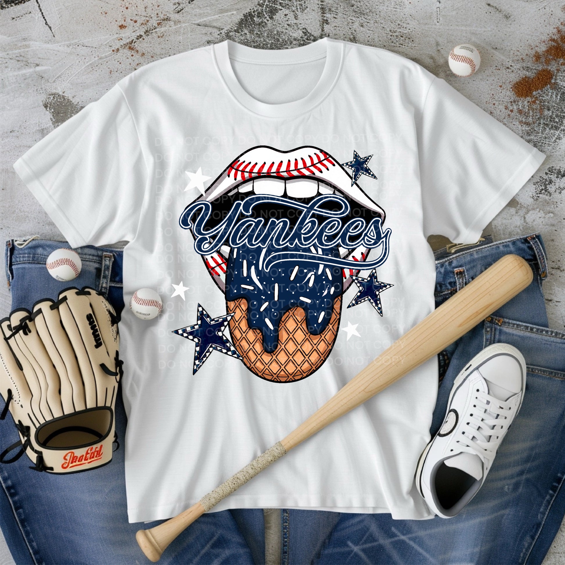 Yankees Ice Cream DTF - Texas Transfers and Designs