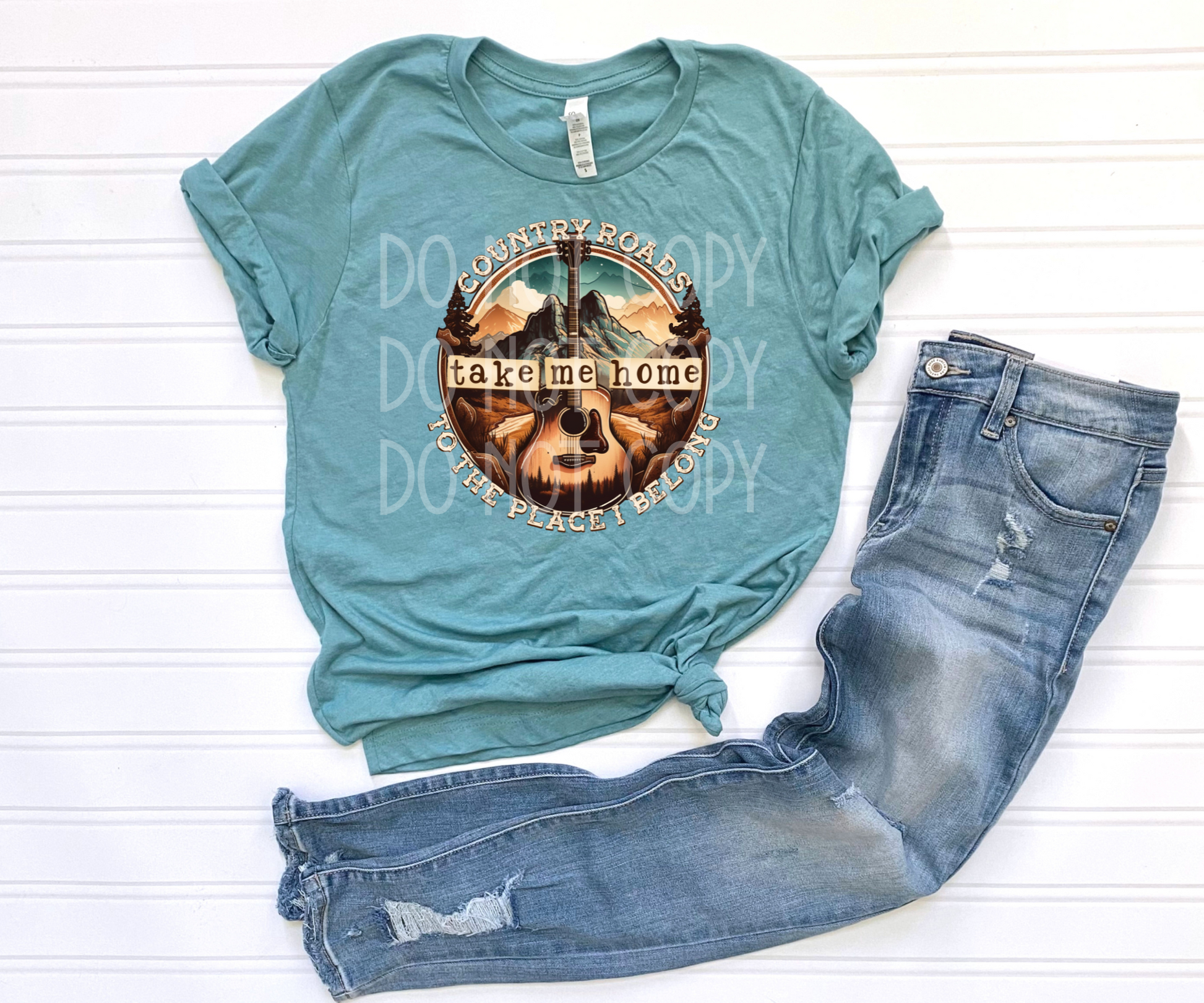 Country Roads Take Me Home DTF - Texas Transfers and Designs