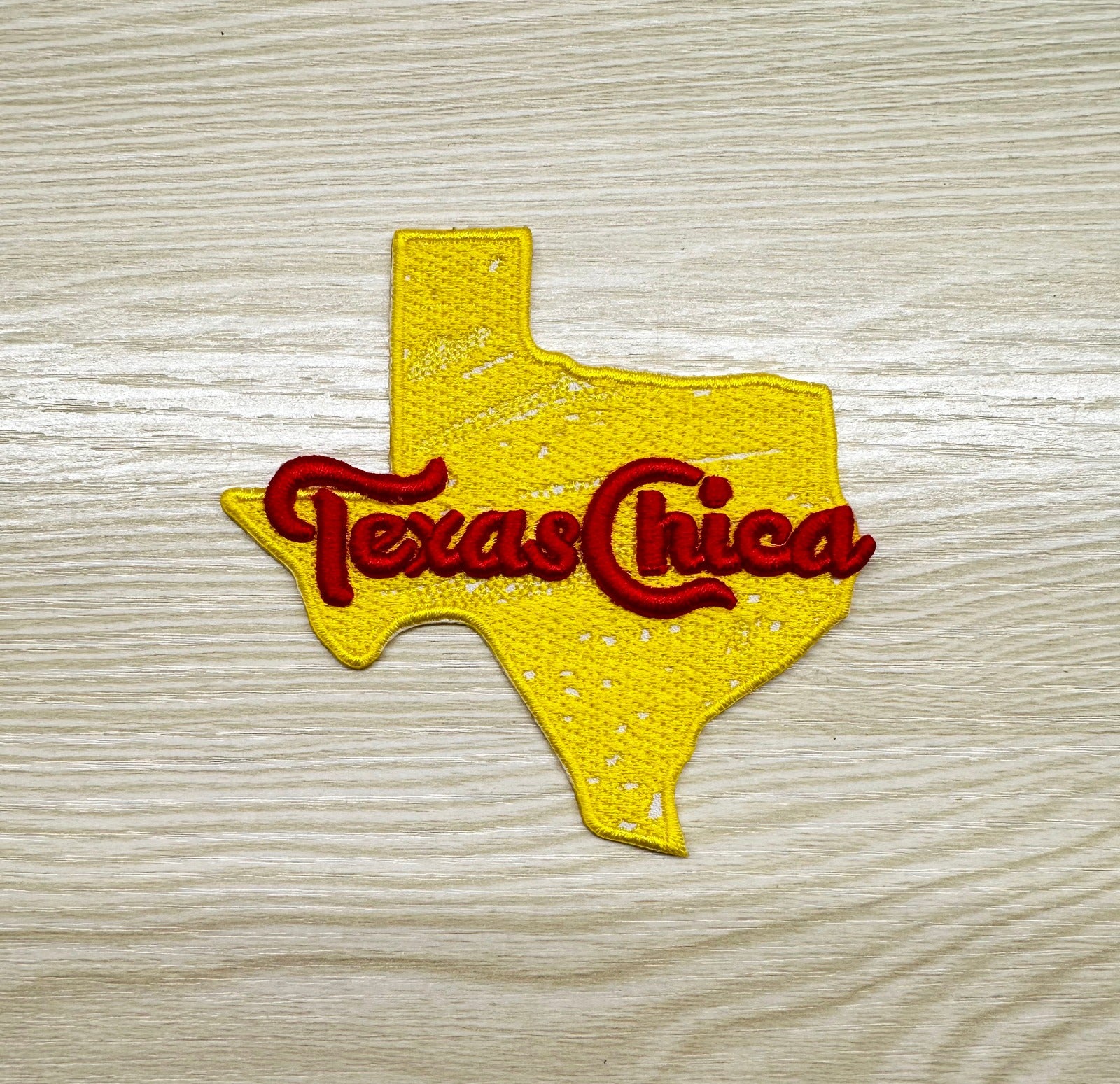 Texas Chica (Texas Shape) Iron-On PATCH - Texas Transfers and Designs