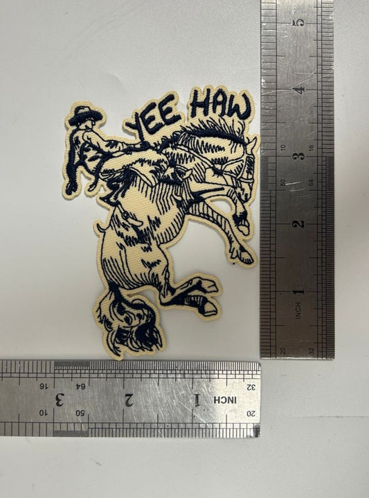 PRE-ORDER Arriving 5/10 Bucking Cowboy Yee Haw Iron-On PATCH