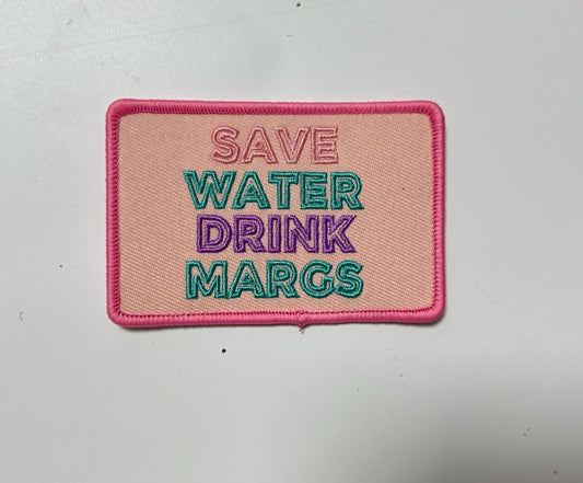Save Water/Drink Margs Iron-On PATCH