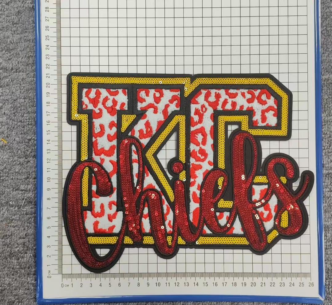 Chiefs Leopard XL Iron-On Patch