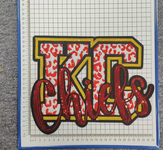 Chiefs Leopard XL Iron-On Patch