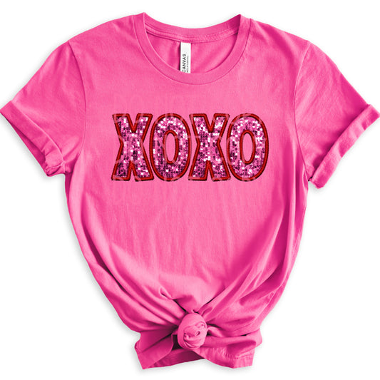 XOXO Faux Sequins DTF