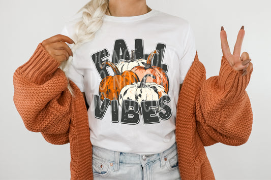 Fall Vibes (Pumpkins) DTF - Texas Transfers and Designs