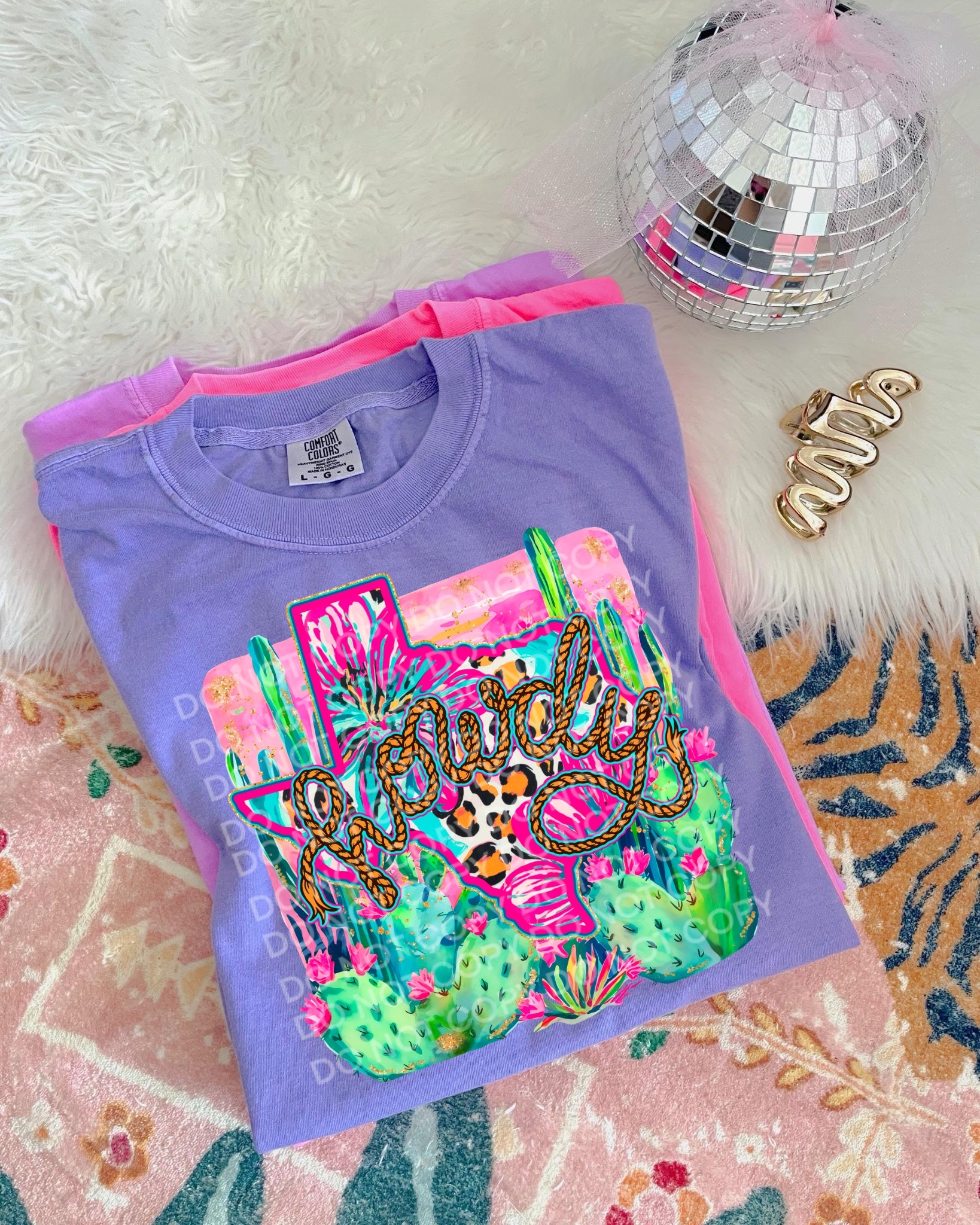 Howdy Texas Neon DTF - Texas Transfers and Designs