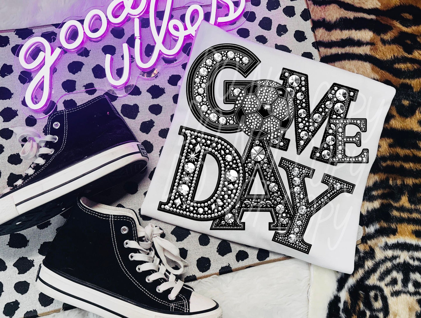 Game Day Faux Rhinestone DTF (Multiple Sport Options)